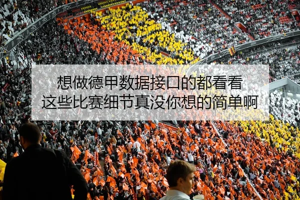想做德甲数据接口的都看看 这些比赛细节真没你想的简单啊